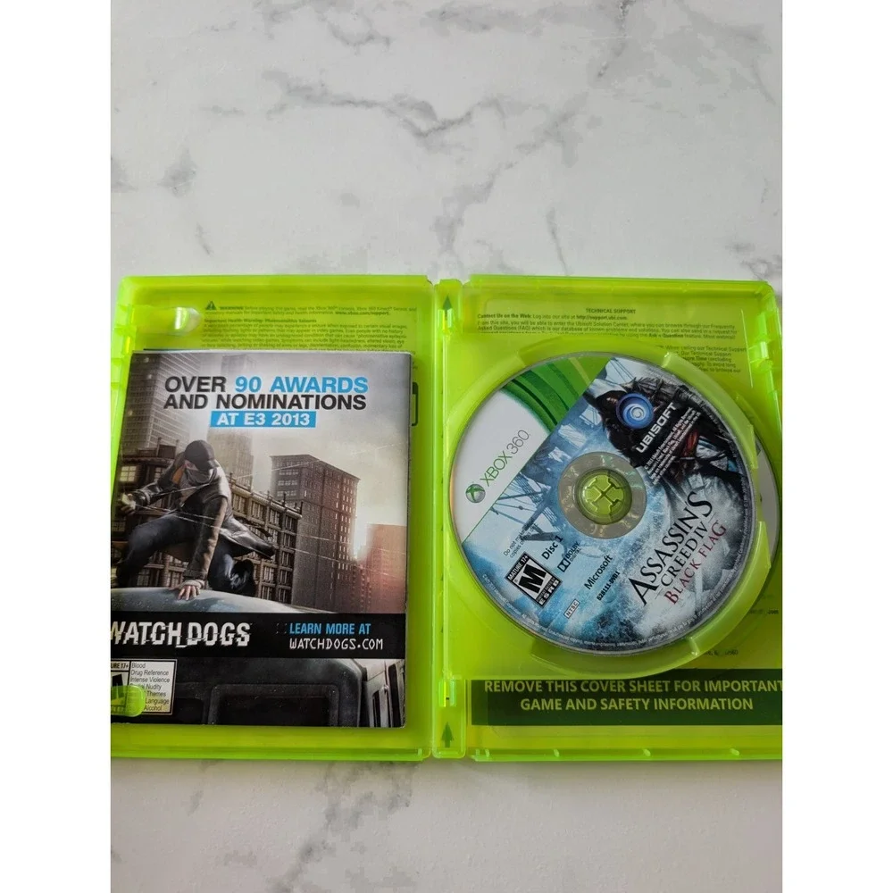 Assassins Creed IV Black Flag XBOX 360 Video Game 2 Disc Gamestop Edition